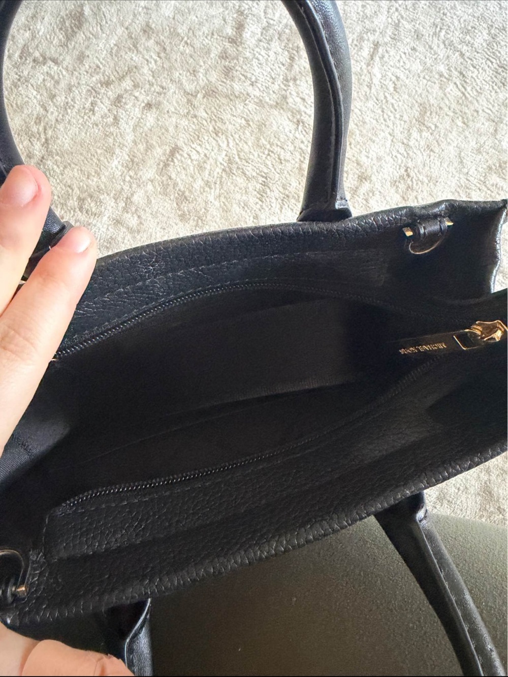 Michael Kors Black & White MK Logo Satchel - Picture 5 of 5